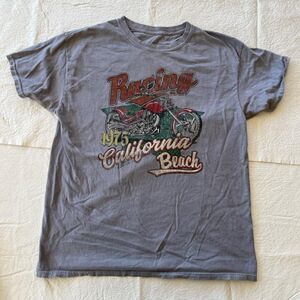 Full-tilt Men's Grey and Blue T-shirt